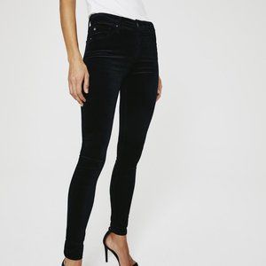 AG Jeans Farrah High-Rise Velvet Skinny Pants